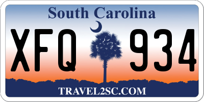 SC license plate XFQ934