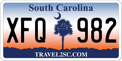 SC license plate XFQ982