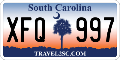 SC license plate XFQ997