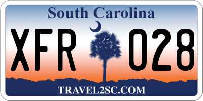 SC license plate XFR028