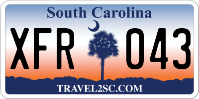 SC license plate XFR043