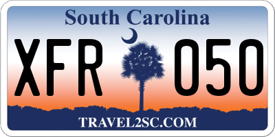 SC license plate XFR050