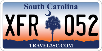 SC license plate XFR052