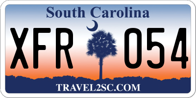 SC license plate XFR054