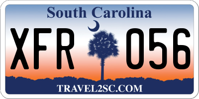 SC license plate XFR056