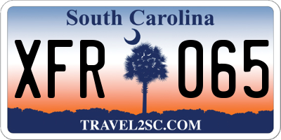 SC license plate XFR065