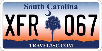SC license plate XFR067