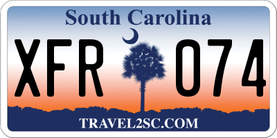 SC license plate XFR074