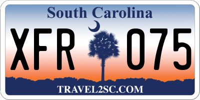 SC license plate XFR075