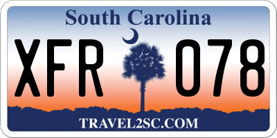 SC license plate XFR078