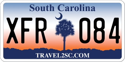 SC license plate XFR084