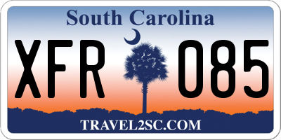 SC license plate XFR085