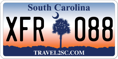 SC license plate XFR088