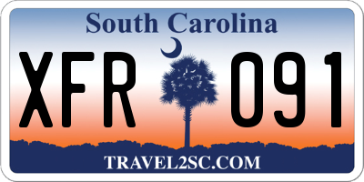 SC license plate XFR091