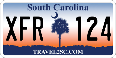 SC license plate XFR124