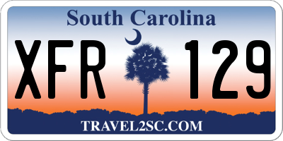 SC license plate XFR129