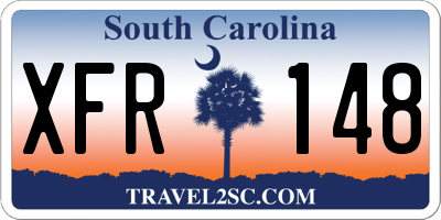 SC license plate XFR148