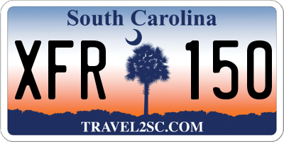 SC license plate XFR150