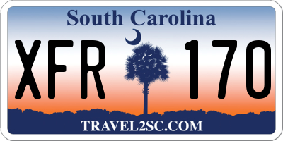 SC license plate XFR170