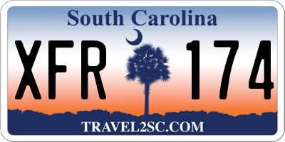 SC license plate XFR174