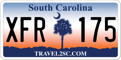 SC license plate XFR175