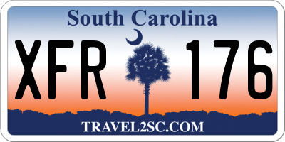 SC license plate XFR176