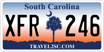 SC license plate XFR246