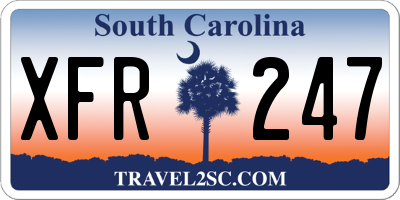 SC license plate XFR247