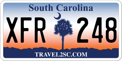 SC license plate XFR248