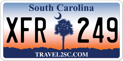 SC license plate XFR249