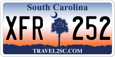 SC license plate XFR252