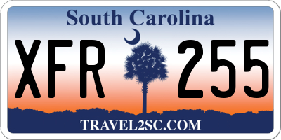 SC license plate XFR255