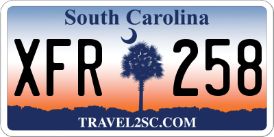 SC license plate XFR258