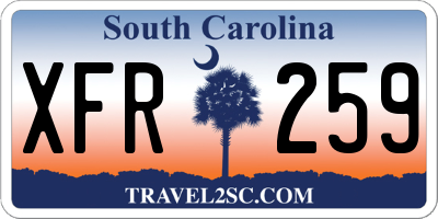 SC license plate XFR259
