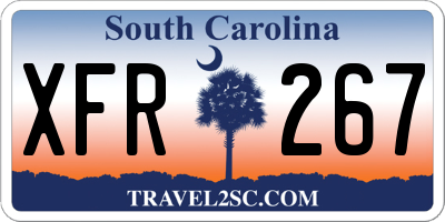 SC license plate XFR267