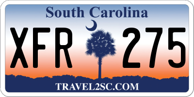 SC license plate XFR275