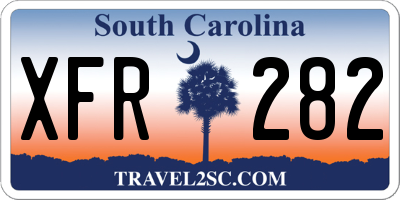 SC license plate XFR282
