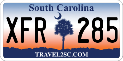 SC license plate XFR285
