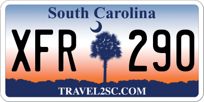 SC license plate XFR290
