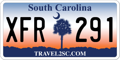 SC license plate XFR291