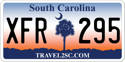 SC license plate XFR295