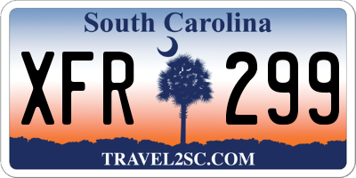 SC license plate XFR299