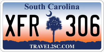 SC license plate XFR306