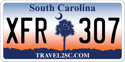 SC license plate XFR307
