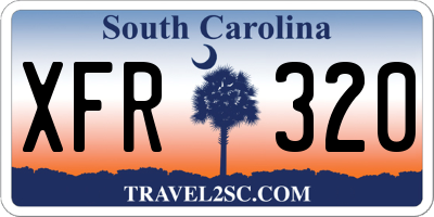 SC license plate XFR320
