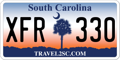 SC license plate XFR330