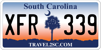 SC license plate XFR339