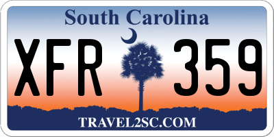 SC license plate XFR359