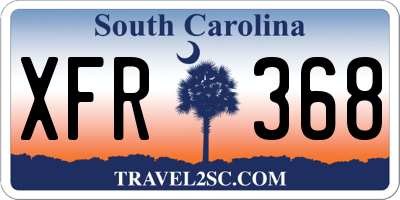 SC license plate XFR368