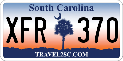 SC license plate XFR370